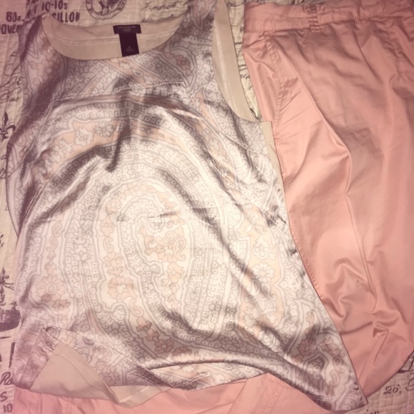 Ann Taylor size sp tank geometric silk front - Picture 2 of 6